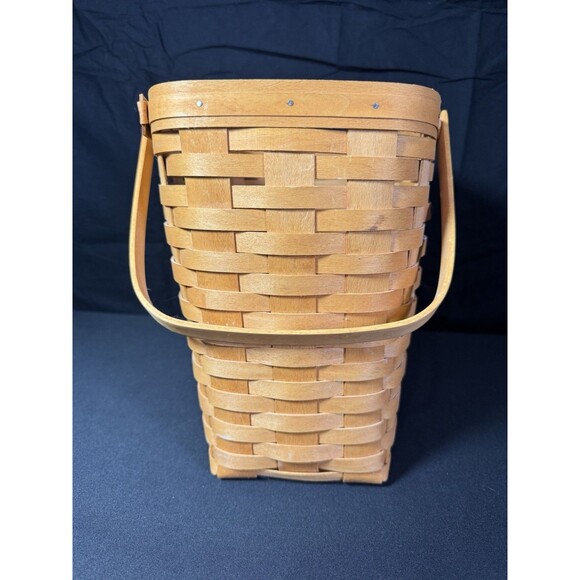 Vintage LONGABERGER 15"w x 11"h Rectangular Double Handle Market Magazine Basket - Picture 4 of 7